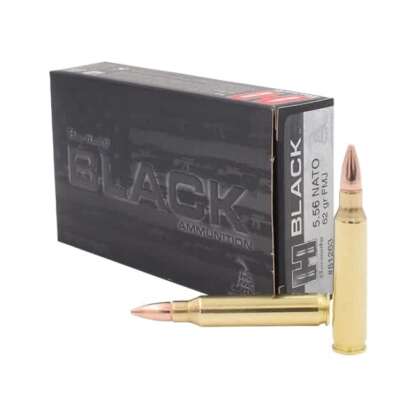 HORNADY BLACK 5.56 NATO 62gr FMJ 3060fps 20pk