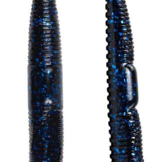 LUNKERHUNT 3in FINESSE WORM BLACK BLUE FLECK 8pk