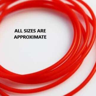 FL ORANGE RUBBER TUBING 1/8in SOLD BY THE FOOT
