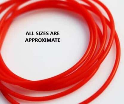 FL ORANGE RUBBER TUBING 1/8in SOLD BY THE FOOT