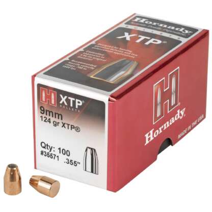 HORNADY XTP 9mm .355in 124gr 100pk