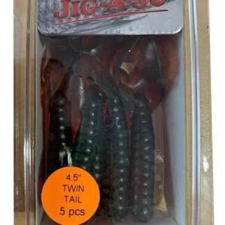 JIG-A-JO MOTOR OIL TWIN TAIL 4 .5in 5pk