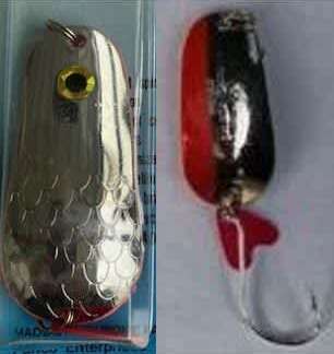 SALMON CATCHER #55 EYED NICKEL SCALE RED STRIPE ON BACK