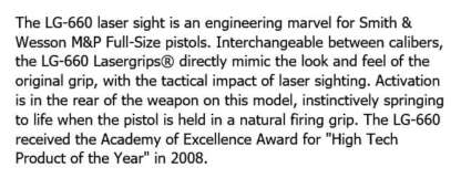 CRIMSON TRACE LG-660 LASER GRIP S&W M&P - Image 2