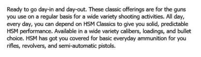 HSM 350 REM MAG 200gr CLASSIC RNI 2822fps 20pk - Image 3