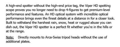 VORTEX VIPER HD 15-45X65 ANGLED SPOTTING SCOPE - Image 3
