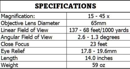 VORTEX VIPER HD 15-45X65 ANGLED SPOTTING SCOPE - Image 5