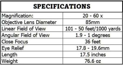 VORTEX VIPER HD 20-60X85 ANGLED SPOTTING SCOPE - Image 5